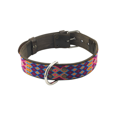 B&Kolor Collar Artesanal Rosa Fuerte Talla Mediano Ancho