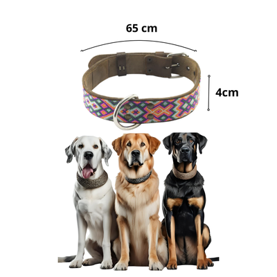 B&Kolor Collar Artesanal Color Mándala Talla Extra Grande Ancho