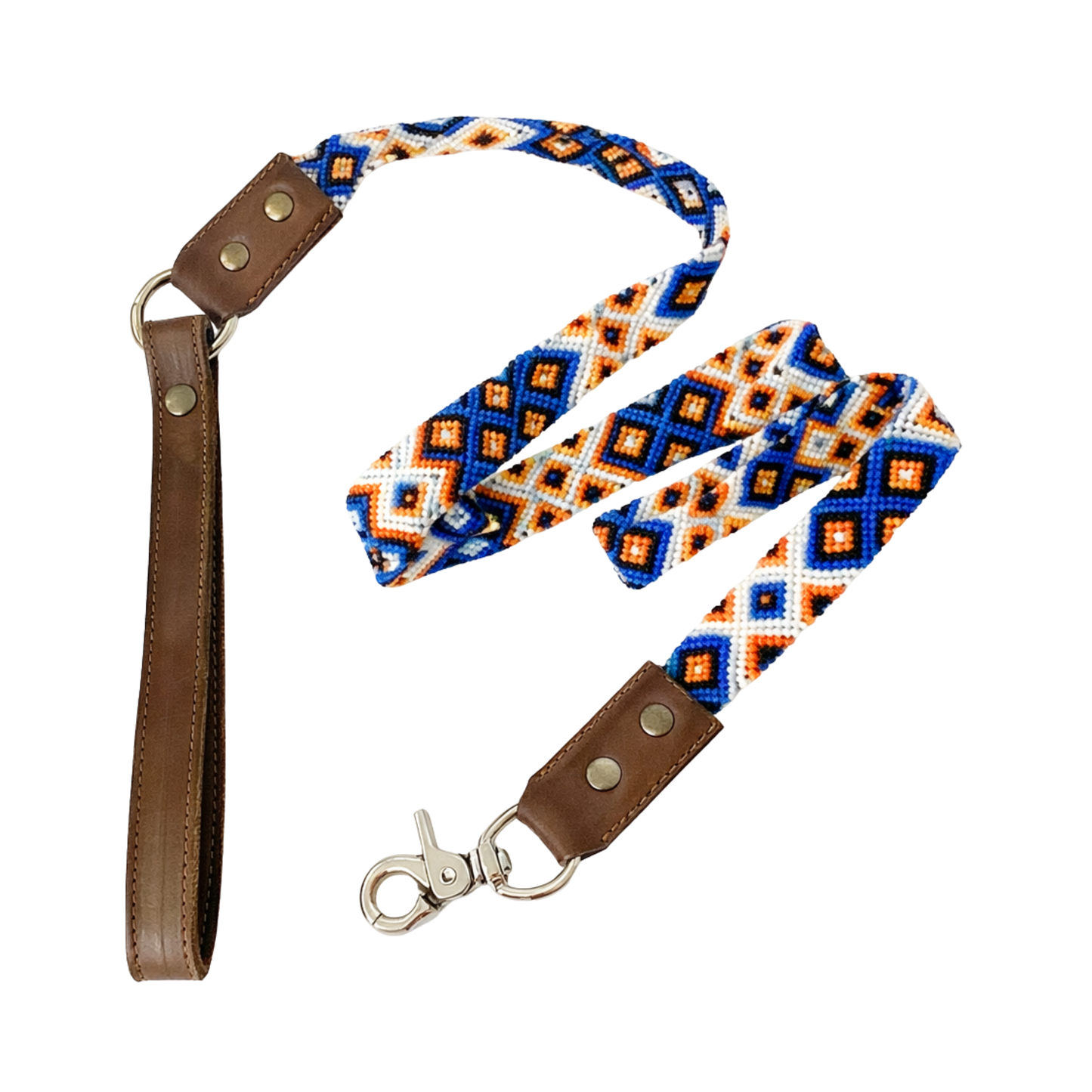 B and Kolor Correa Larga Tejida Azul para Perro Chico
