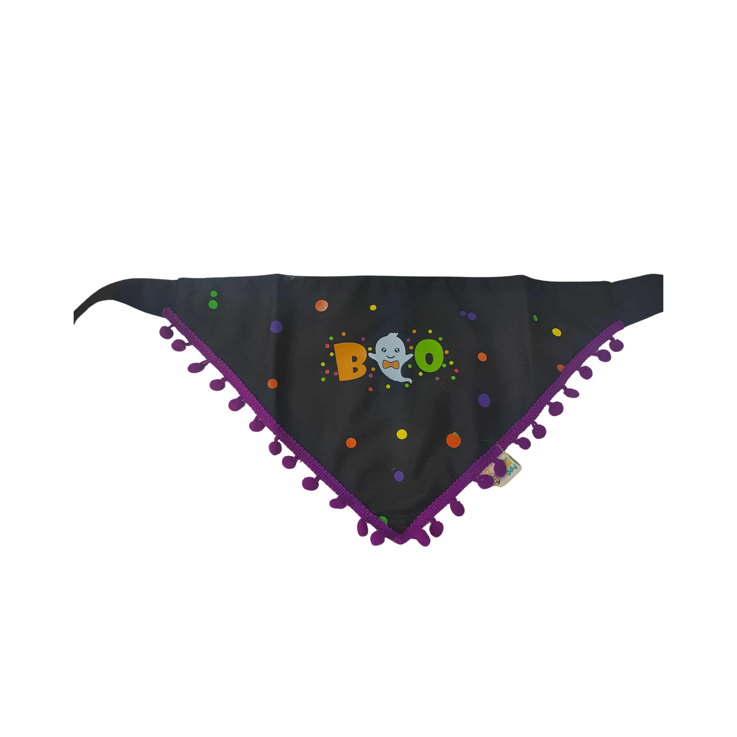 Perritos House Bandana de Halloween para Macho Talla M Fantasma BOO con Detalles de Colores (Copy)