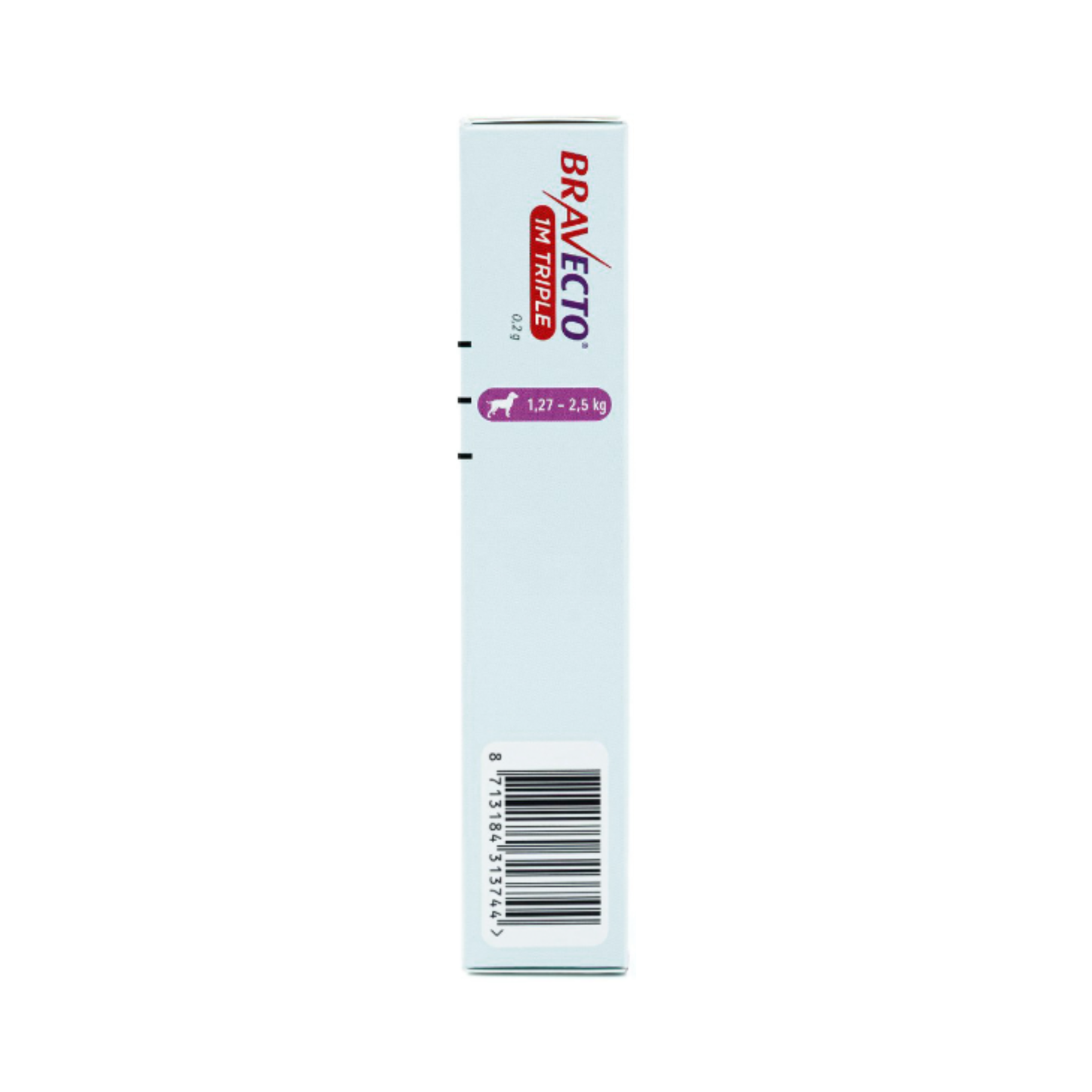 Bravecto 1M Triple 25 mg para Perros de 1.27-2.5 Kg 1 Tableta Masticable