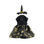 CATM Disfraz de Bruja Color Negro con Dorado para Mascota Talla 6
