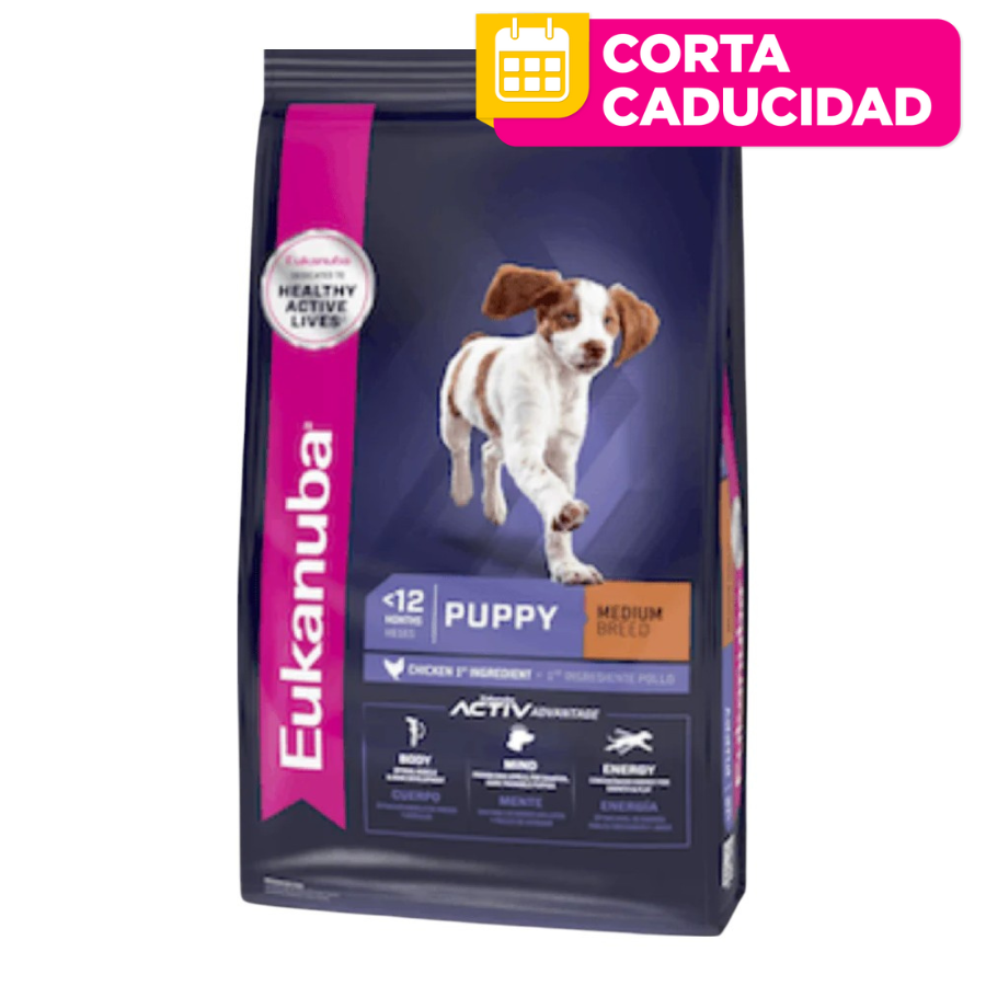 CORTA CADUCIDAD Eukanuba Perro Cachorro Razas Medianas 2.04kg