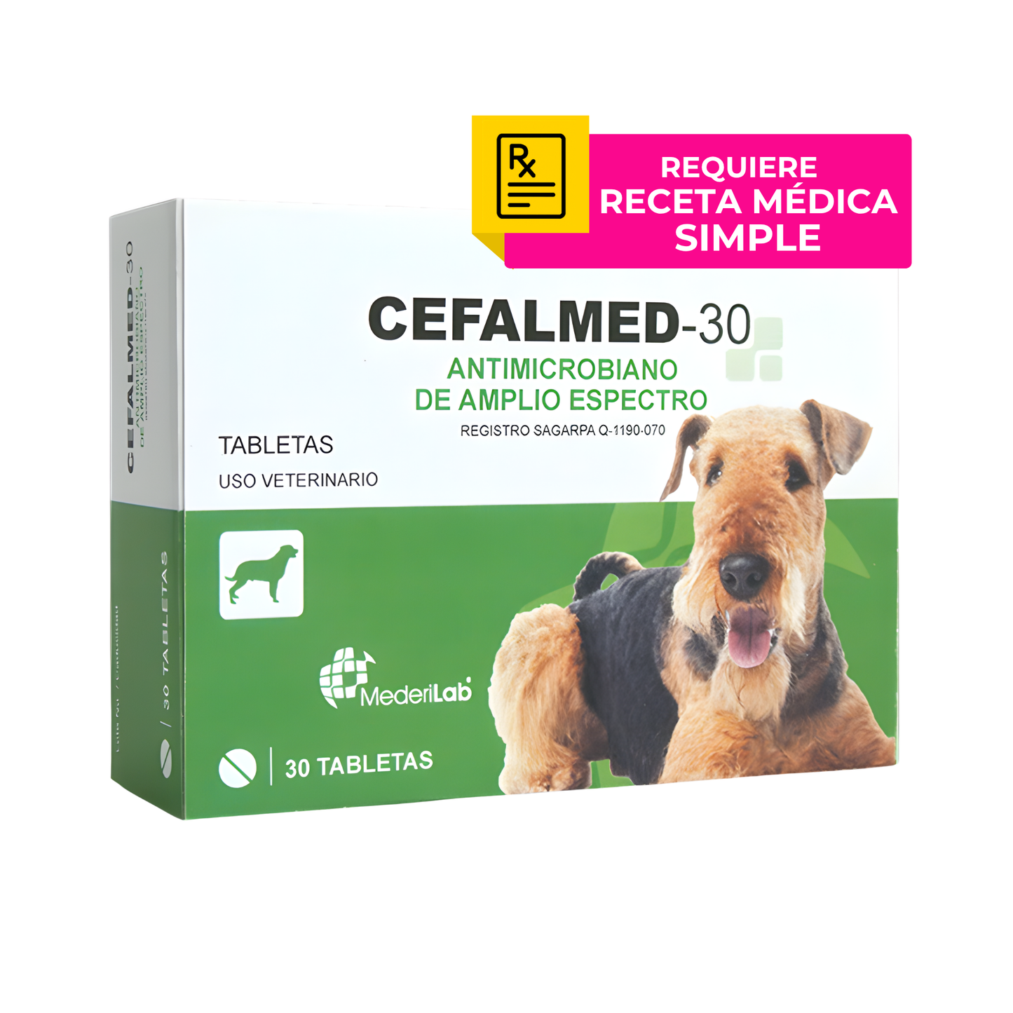 Cefalmed 30 Antimicrobiano 30 Tabletas Mederilab