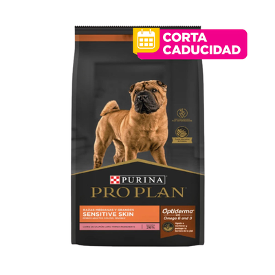 CORTA CADUCIDAD 01/07/2026 Pro Plan Sensitive Skin Adulto Raza Mediana y Grande Con Optiderm 17.5kg