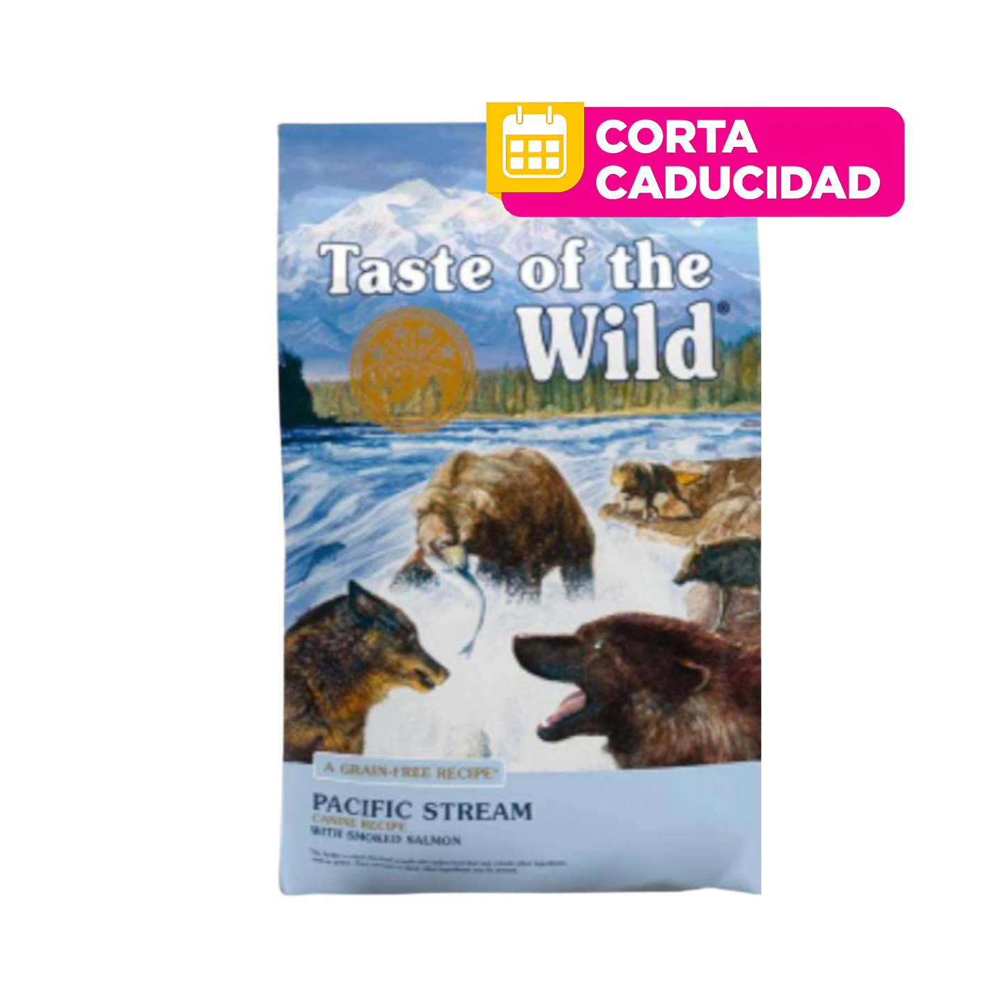 CORTA CADUCIDAD 08/06/2026 Taste Of The Wild Pacific Stream para Perros Adultos y Senior con Salmón Ahumado 12.7 kg