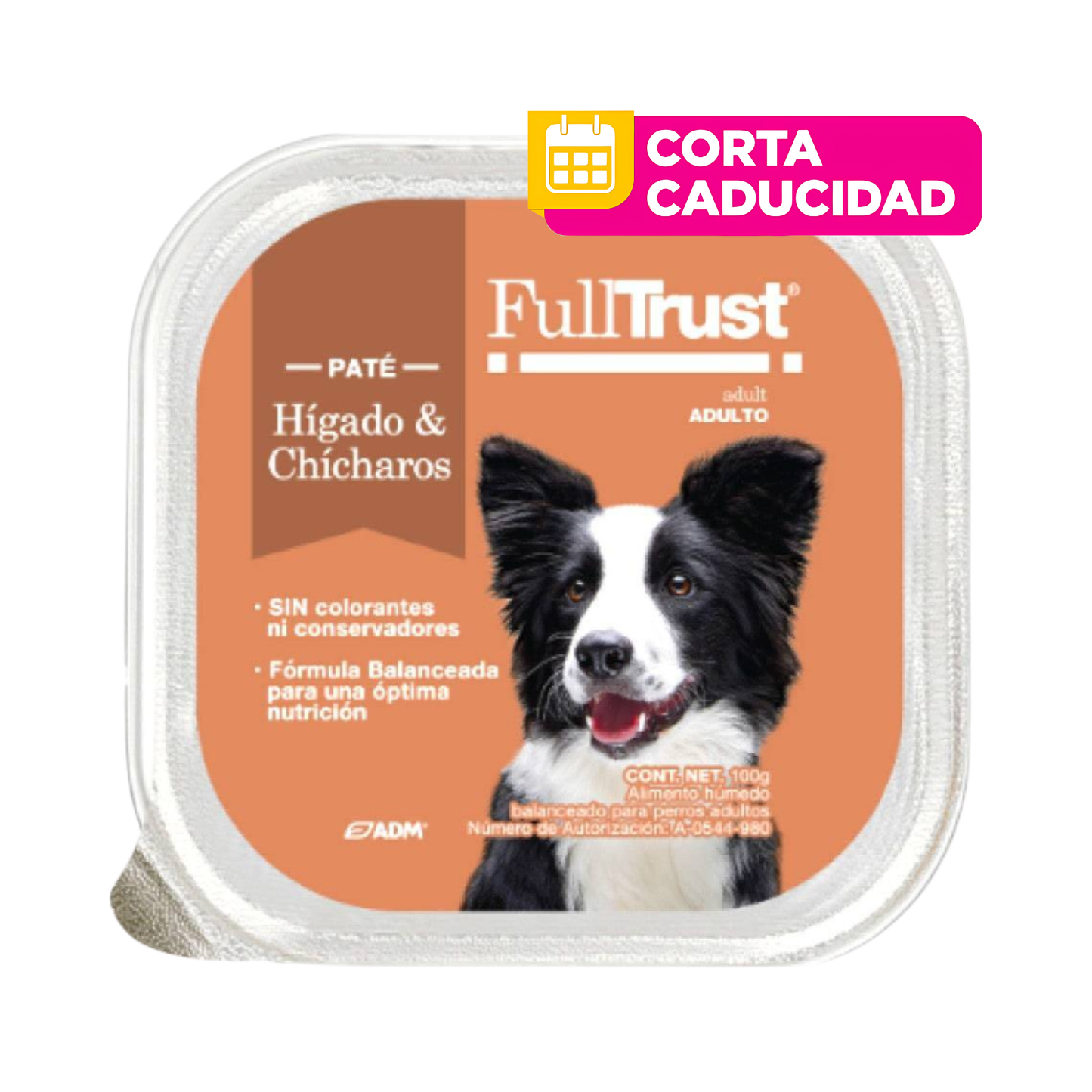 CORTA CADUCIDAD 04/07/2026 Lata Alimento Húmedo para Perro Hígado y Chícharos 100 gr