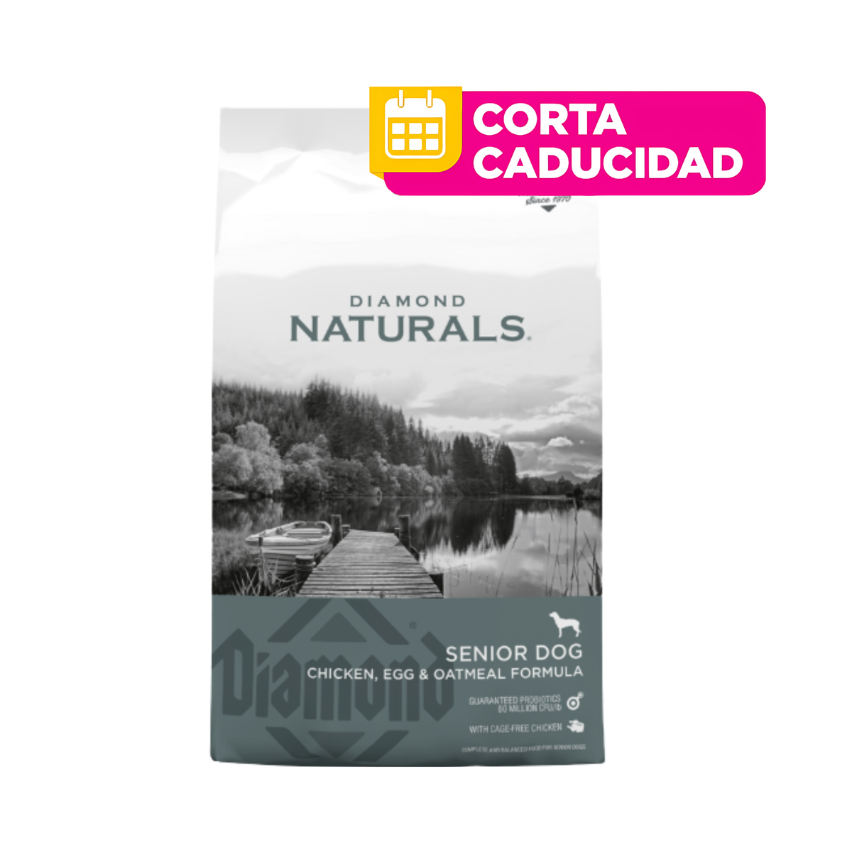 CORTA CADUCIDAD 05/11/2026 Diamond comida para perro Senior Pollo, Huevo y Avena 8.16 kg