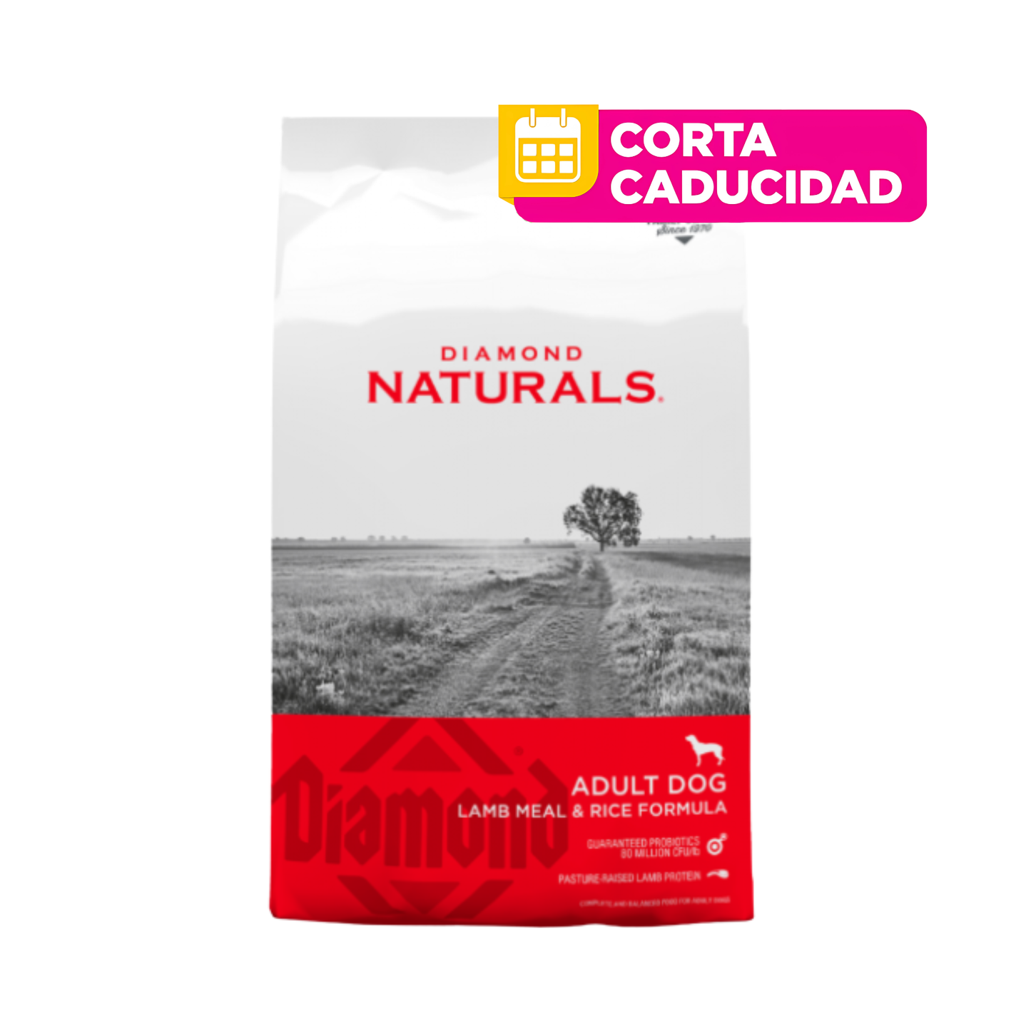 CORTA CADUCIDAD 07/07/2026 Diamond Naturals Perro Adulto, Cordero y Arroz 18.14kg