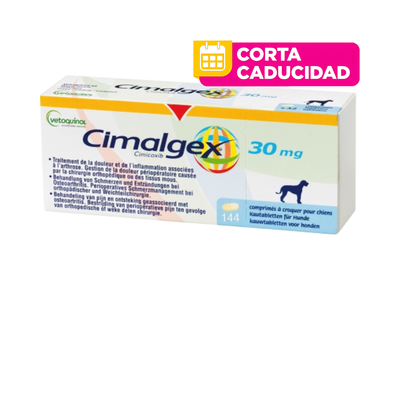 CORTA CADUCIDAD 11/07/2026 Cimalgex 30 Mg 32 Tabletas, Vetoquinol