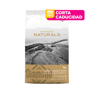 CORTA CADUCIDAD 15/06/2026 Diamond Naturals Light Croquetas de Cordero y Arroz 13.58 kg Perro Adulto