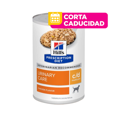 CORTA CADUCIDAD 30/04/2026 1 Lata Hill's Prescription Diet c/d Multicare, Cuidado Urinario, con Pollo para Perro, 370 g