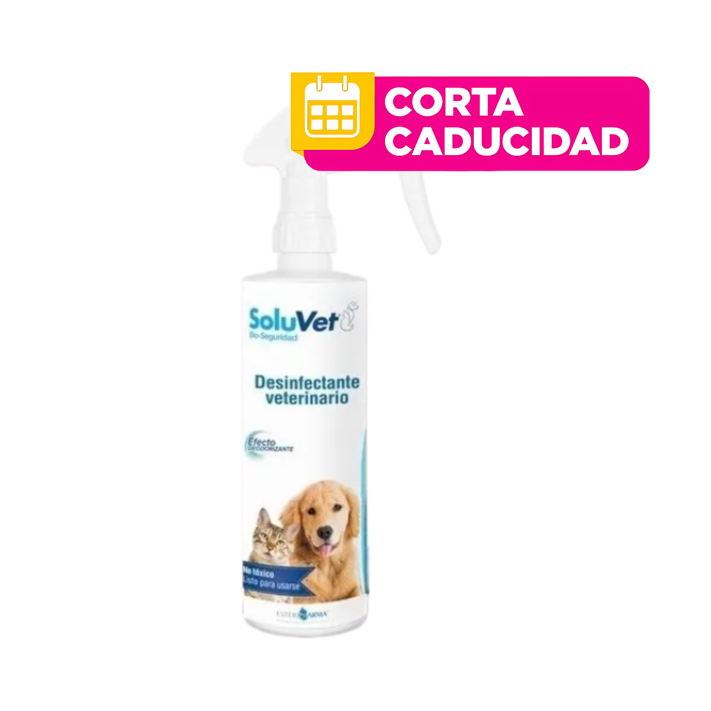 CORTA CADUCIDAD 30/04/2026 Bio-Seguridad Soluvet Desinfectante Veterinario Esteripharma 500 ml