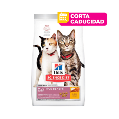 CORTA CADUCIDAD 30/06/2026 Hill's Science Diet Multiple Benefit Alimento para Hogares con Varios Gatos 3.2Kg
