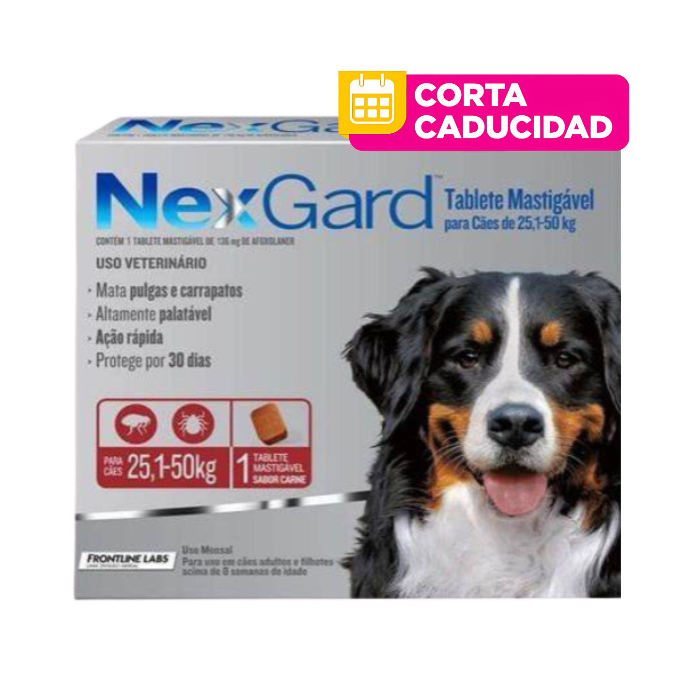 CORTA CADUCIDAD 30/06/2026 Nexgard 1 Tableta Masticable 25 a 50 Kg