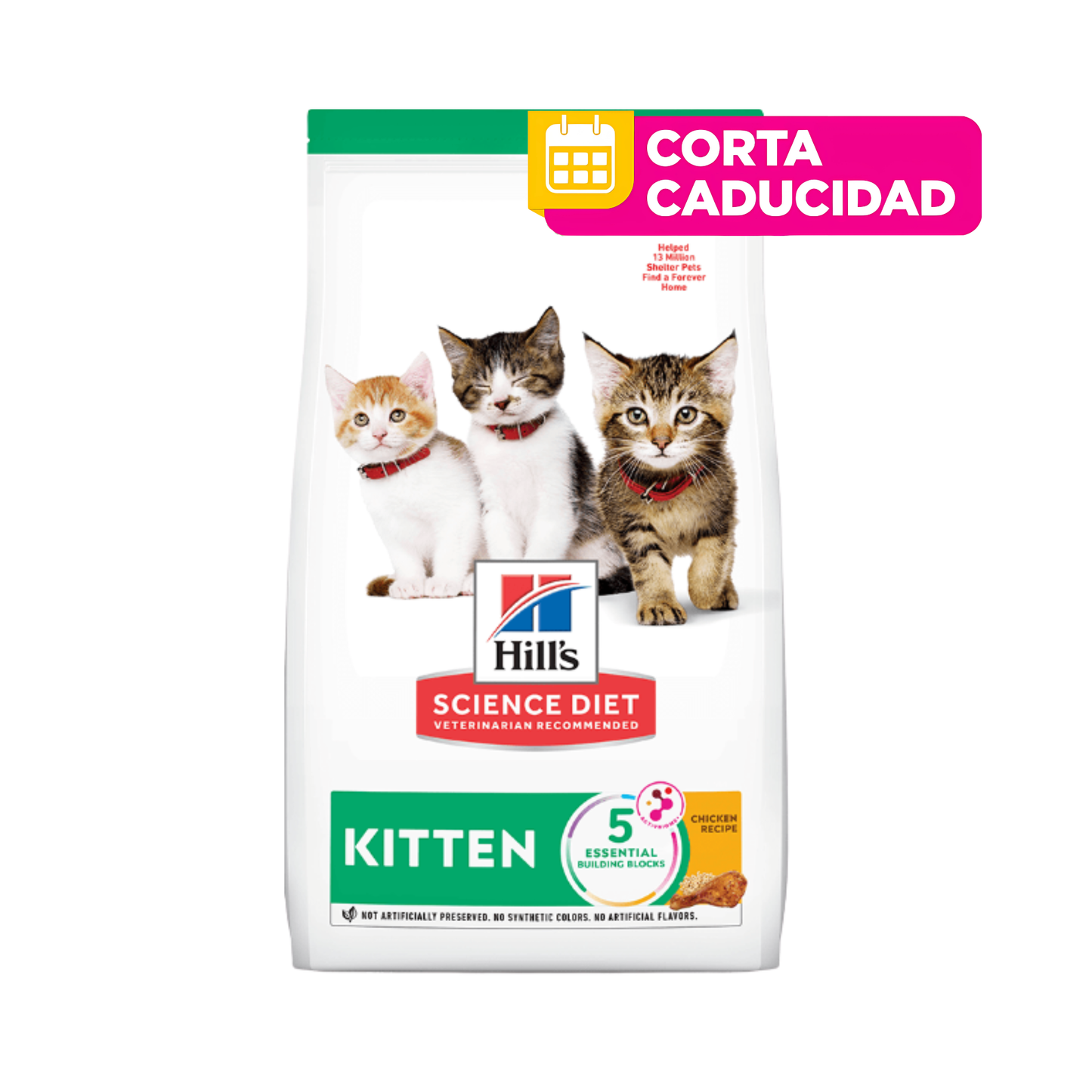 CORTA CADUCIDAD 30/sep/2026 Hill's Science Diet Kitten, Alimento para Gatitos Sabor Pollo  3.2Kg