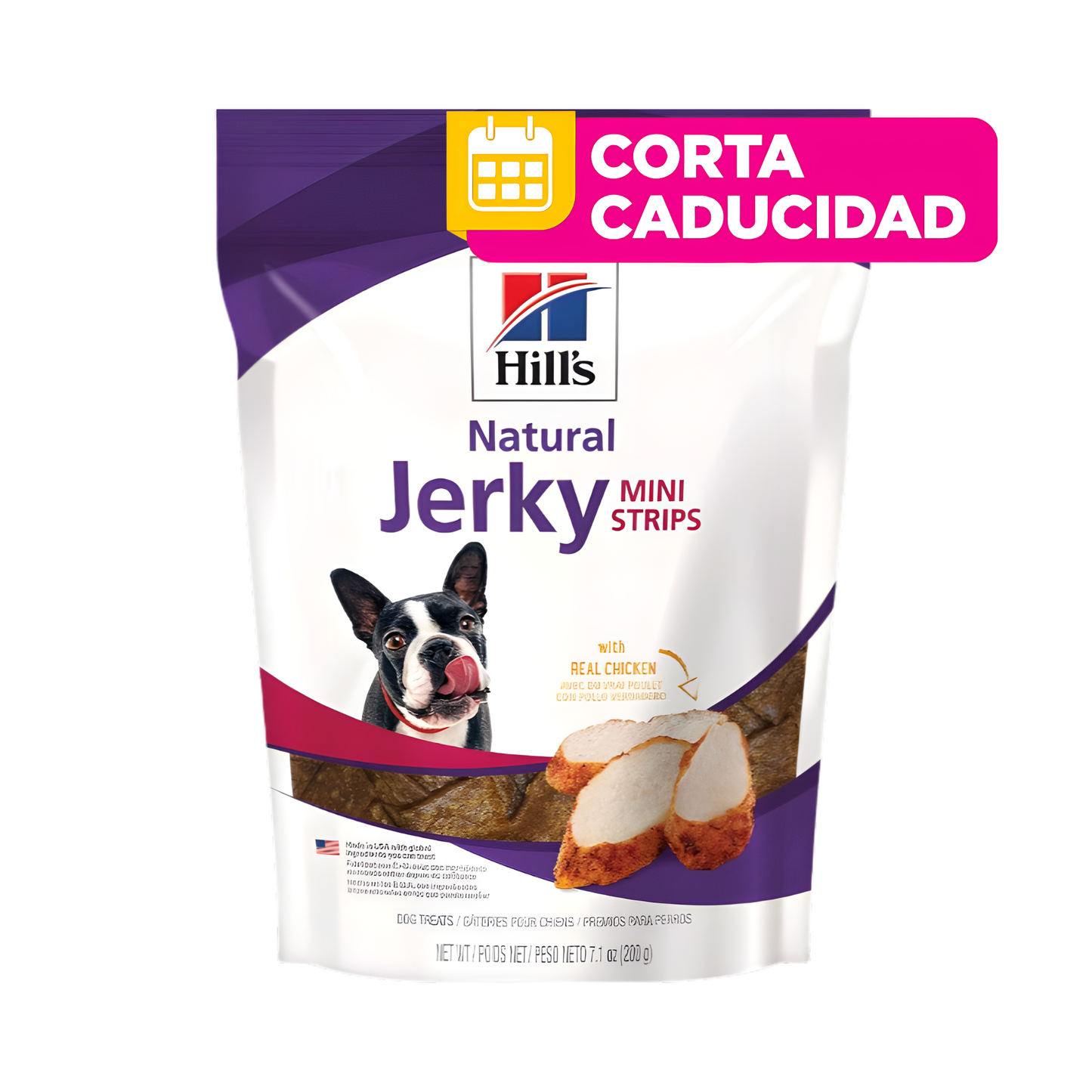 CORTA CADUCIDAD 31/05/2026 Hill's Natural Jerky Mini Strips, Premios para Perro Sabor Pollo 200g