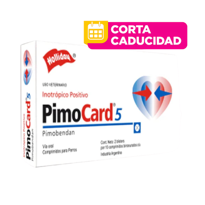CORTA CADUCIDAD 31/05/2026 PimoCard 5 Pimobendan, 2 blísters con 10 comprimidos Holliday