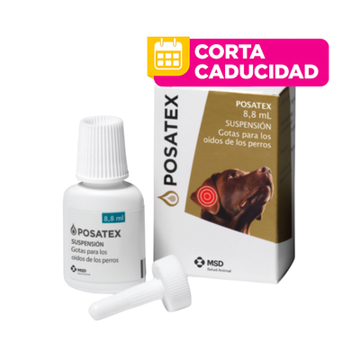 CORTA CADUCIDAD 31/05/2026 Posatex 8.8 ml Orbifloxacino mometazona y paraconazol MSD