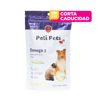 CORTA CADUCIDAD 31/07/2026 Omega 3 para perros y gatos Nártex Peli Pets 180 g