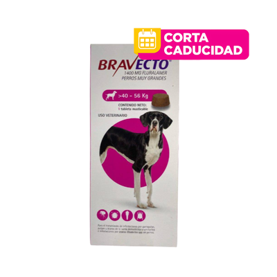 CORTA CADUCIDAD 31 Ago 2026 - BRAVECTO 40 - 56 KG