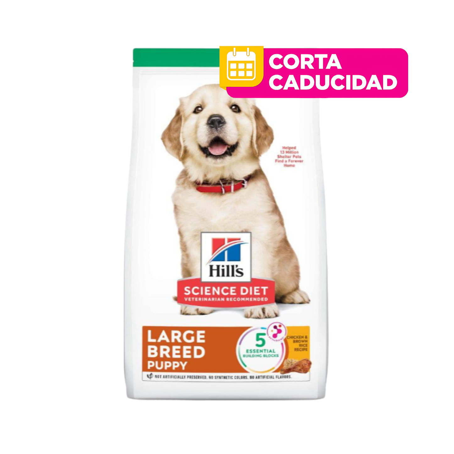 CORTA CADUCIDAD 31 Ago 2026 - HILL'S PERRO CACHORRO RAZAS GRANDES 7 KG.