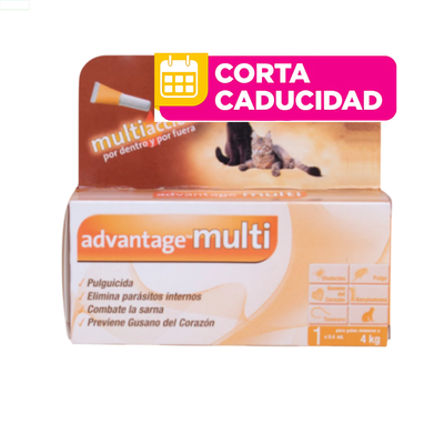 CORTA CADUCIDAD Advantage Multi 0.4 ml Gatos de hasta 4 Kg Elanco
