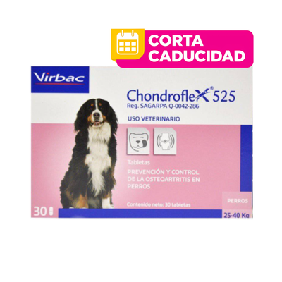 CORTA CADUCIDAD Chondroflex 525, 30 Tabletas, Virbac