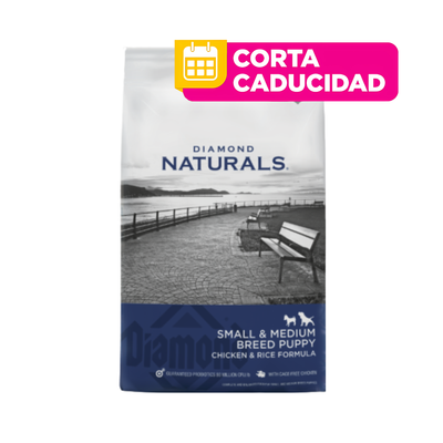 CORTA CADUCIDAD Diamond Naturals Cachorro Raza Pequeña Pollo y Arroz 18.14 Kg