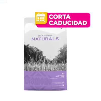 CORTA CADUCIDAD Diamond Naturals Kitten Pollo y Arroz 2.72 Kg.