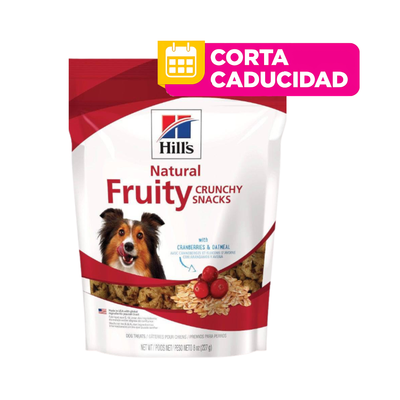 CORTA CADUCIDAD Hill's Natural Fruity Crunchy Snacks para perros con arándanos y avena 230g