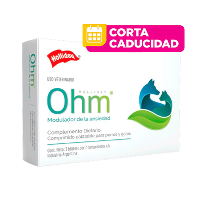 CORTA CADUCIDAD OHM Modulador de Ansiedad 3 Blisters de 7 Comprimidos Holliday