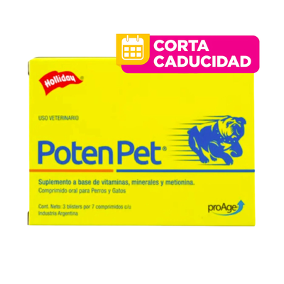 CORTA CADUCIDAD Poten Pet 3 Blisters de 7 Comprimidos Holliday
