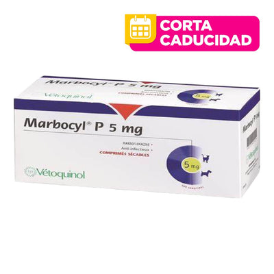 CORTA CADUCIDAD Marbocyl 5 Mg Marbofloxacina 10 Comprimidos, Vetoquinol