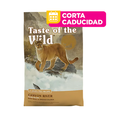 CORTA CADUCIDAD Taste Of The Wild Canyon River Alimento para Gatos Indoor Trucha y Salmón Ahumado 2.2 Kg