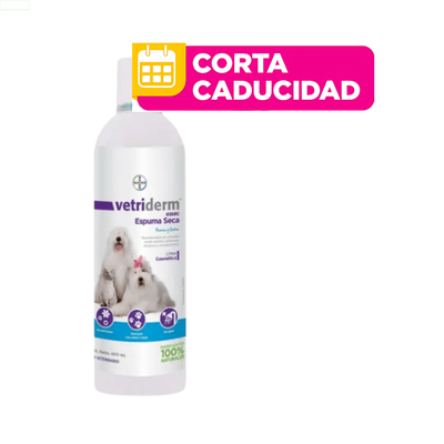 CORTA CADUCIDAD Vetriderm Essec, Espuma Seca para Perro y Gato 400 ml Elanco