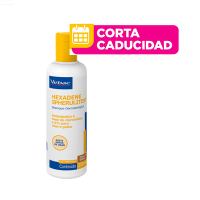 CORTA CADUCIDAD Virbac Hexadene Shampoo Antiséptico Perro y Gato