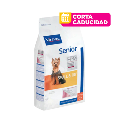 CORTA CADUCIDAD 30/sep/2026 Alimento Virbac HPM Dog Senior Small and Toy 7 Kg