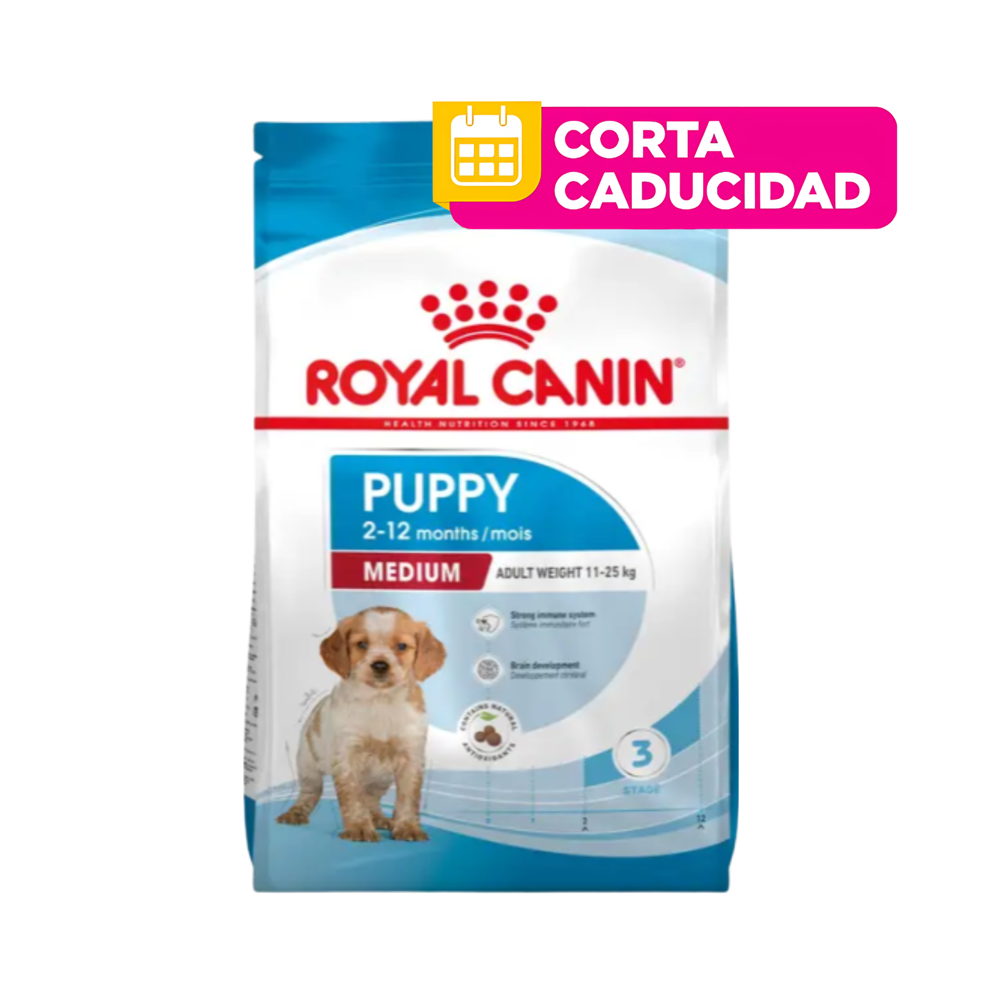 CORTA CADUCIDAD 31/10/2026 Royal Canin Alimento Medium Puppy 13.6kg