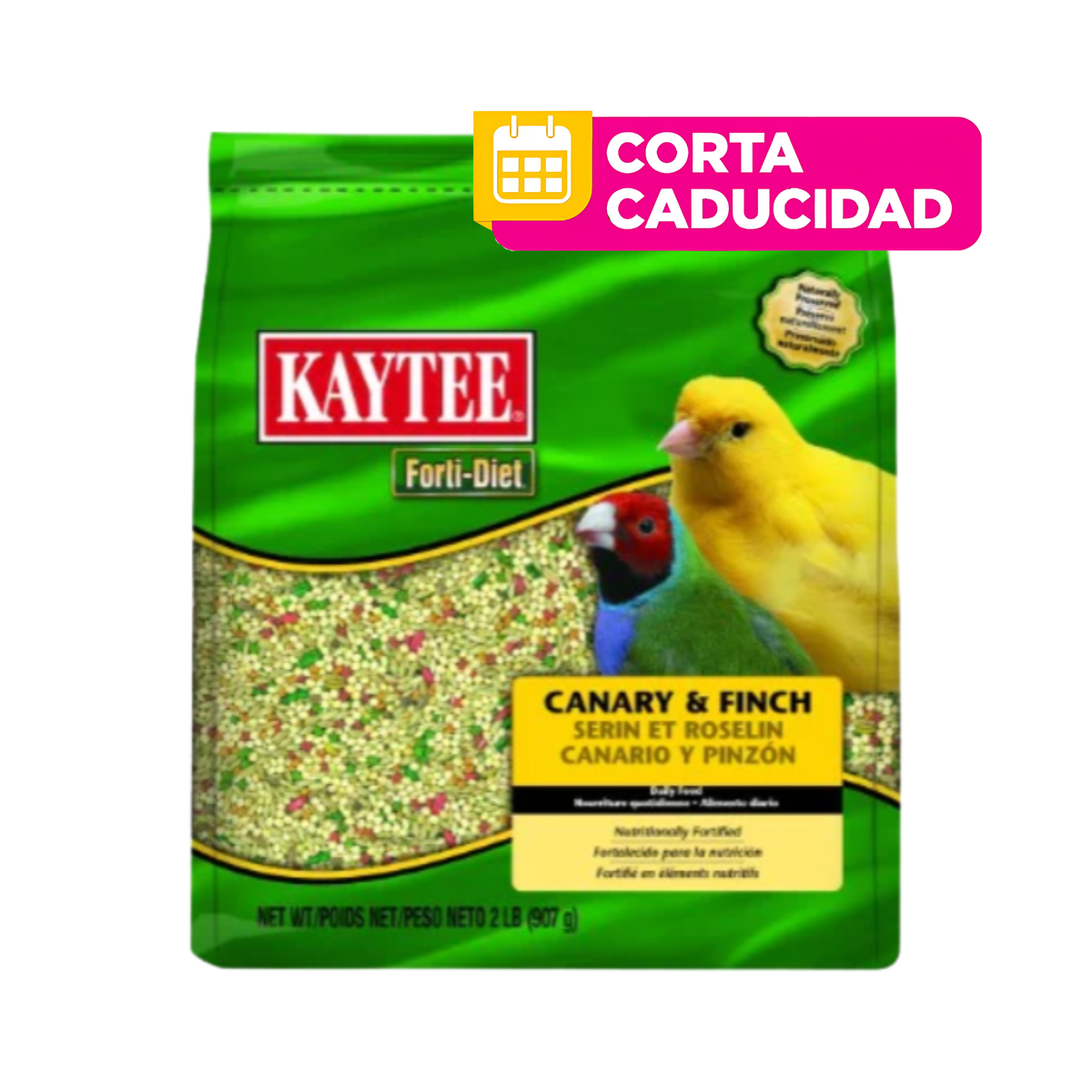 CORTA CADUCIDAD 10/09/2026 Kaytee Forti Diet Alimento para Canarios y Pinzón 907 GR