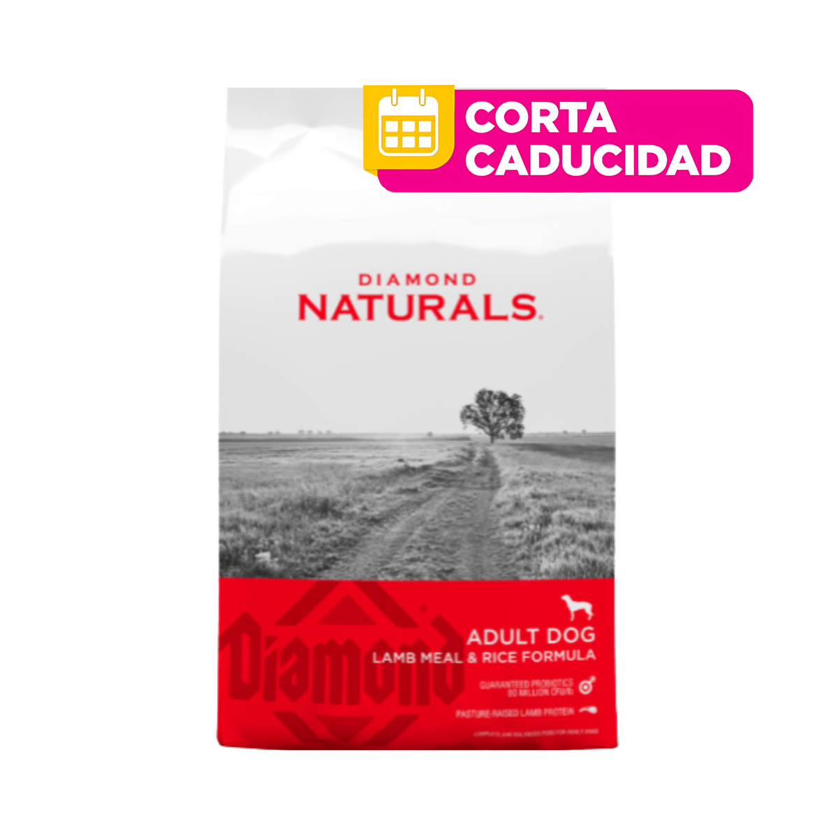 CORTA CADUCIDAD 19/03/2026 Diamond Perro Adulto Cordero y Arroz 2.72 Kg