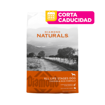 CORTA CADUCIDAD 16/11/2026 Diamond Naturals Perro Adulto, Pollo y Arroz 18.14Kg