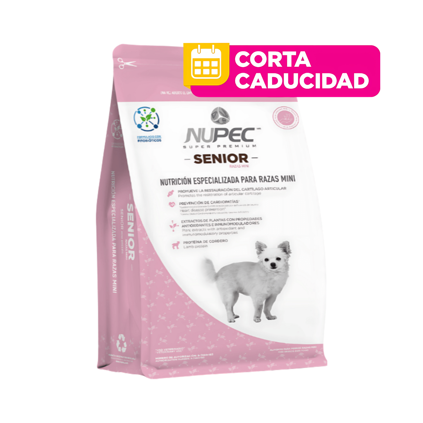 CORTA CADUCIDAD 15/11/2026 Nupec Perro Senior Razas Mini 3 Kg
