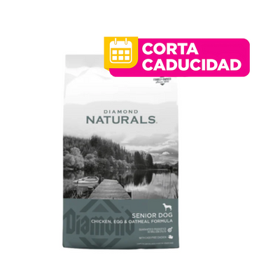 CORTA CADUCIDAD Diamond comida para perro Senior Pollo, Huevo y Avena 8.16 kg