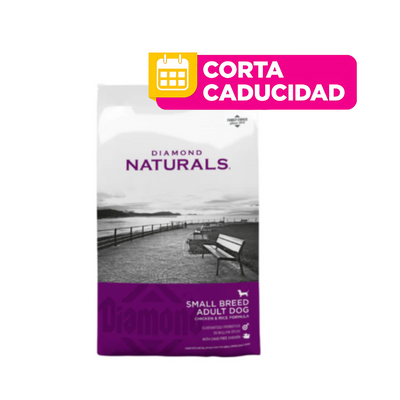 CORTA CADUCIDAD Diamond Naturals Perro Adulto Razas Pequeñas, Pollo y Arroz 8.16kg