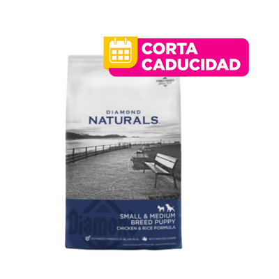 CORTA CADUCIDAD Diamond naturals cachorro raza pequeña con Pollo Y arroz 8.16kg
