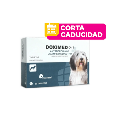 CORTA CADUCIDAD Doximed 30 Antimicrobiano 30 Tabletas Mederilab