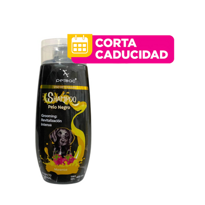 CORTA CADUCIDAD Petbac Shampoo para perros de pelo negro Aroma Moramist 400 ml
