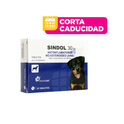 CORTA CADUCIDAD Sindol 30 Antiinflamatorio 30 Tabletas MederiLab