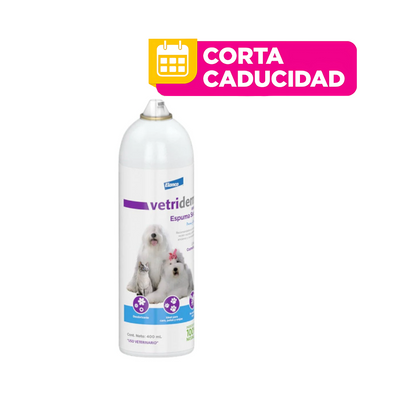 CORTA CADUCIDAD Vetriderm Espuma Seca Perro y Gato 400 Ml